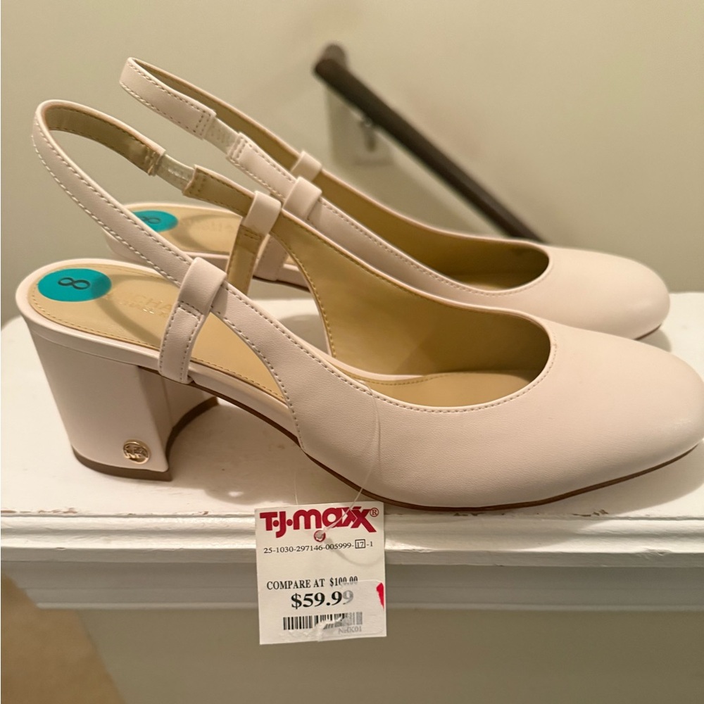 Michael Kors Cream Slingback Heels